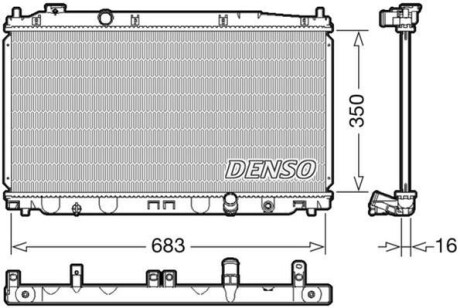 Радиатор охлаждения двигателя DENSO DRM40035