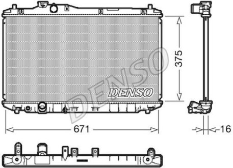 Радиатор охлаждения двигателя DENSO DRM40037