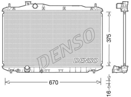 Радиатор охлаждения двигателя DENSO DRM40040