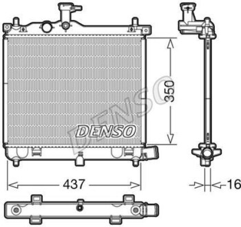 Радиатор охлаждения двигателя DENSO DRM41009