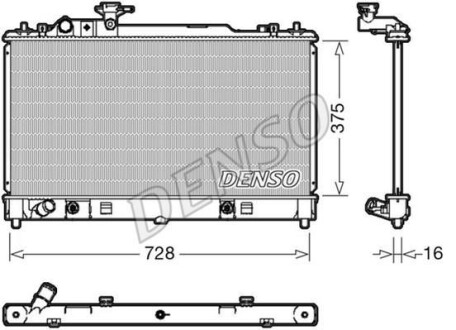 Радиатор охлаждения двигателя DENSO DRM44029