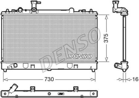 Радиатор охлаждения двигателя DENSO DRM44037