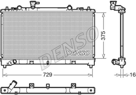 Радиатор охлаждения двигателя DENSO DRM44038