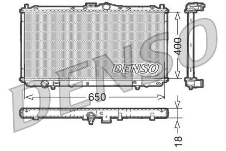 Радиатор охлаждения двигателя DENSO DRM45010