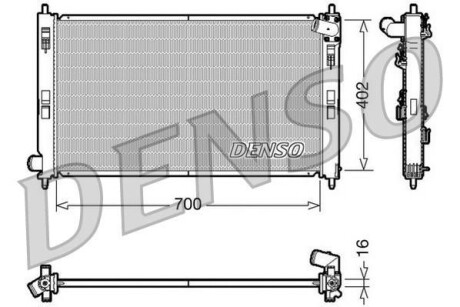 Радиатор охлаждения двигателя DENSO DRM45023