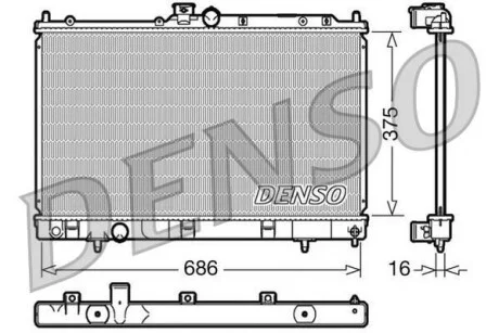 Радиатор охлаждения двигателя DENSO DRM45025