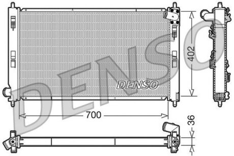 Радиатор охлаждения двигателя DENSO DRM45029