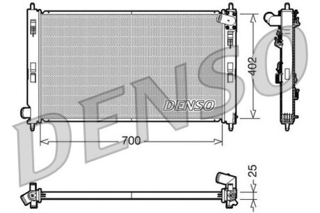 Радиатор охлаждения двигателя DENSO DRM45032