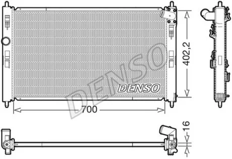 Радиатор охлаждения двигателя DENSO DRM45050