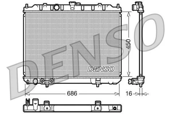 Радиатор охлаждения двигателя DENSO DRM46005 (фото 1)