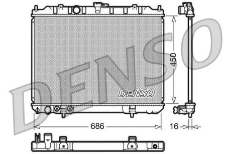 Радиатор охлаждения двигателя DENSO DRM46005