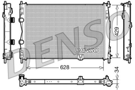 Радиатор охлаждения двигателя DENSO DRM46017