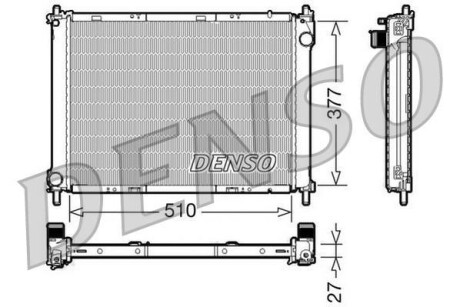 Радиатор охлаждения двигателя DENSO DRM46022