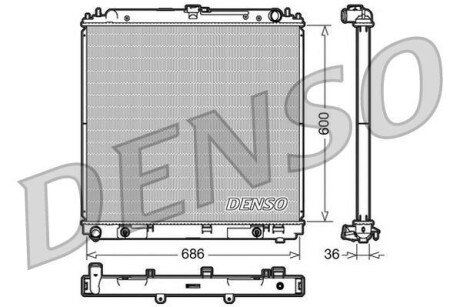 Радиатор охлаждения двигателя DENSO DRM46032