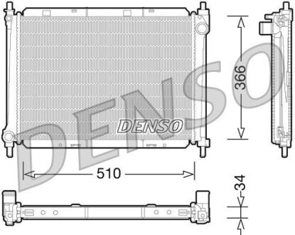 Радиатор охлаждения двигателя DENSO DRM46037