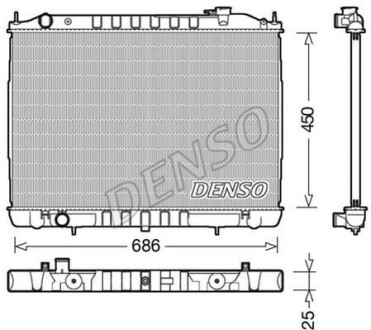 Радиатор охлаждения двигателя DENSO DRM46050