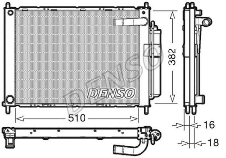 Радиатор охлаждения двигателя DENSO DRM46101