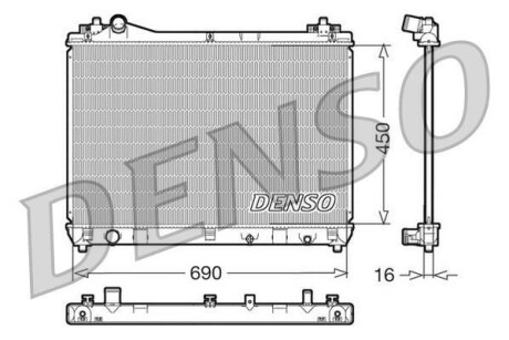 Радиатор охлаждения двигателя DENSO DRM47011