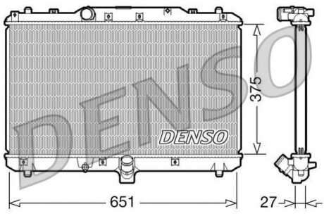 Радиатор охлаждения двигателя DENSO DRM47022