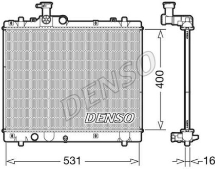 Радиатор охлаждения двигателя DENSO DRM47034