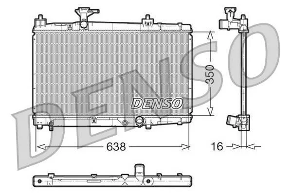 Радиатор охлаждения двигателя DENSO DRM50007 (фото 1)