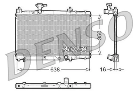 Радиатор охлаждения двигателя DENSO DRM50007