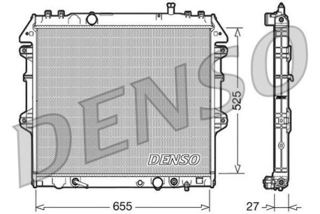 Радиатор охлаждения двигателя DENSO DRM50045