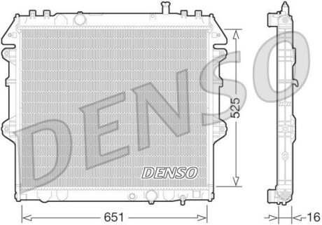 Радиатор охлаждения двигателя DENSO DRM50069