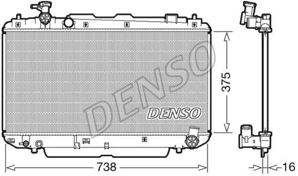 Радиатор охлаждения двигателя DENSO DRM50083 (фото 1)
