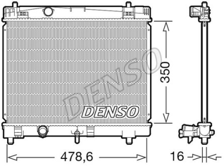 Радиатор охлаждения двигателя DENSO DRM50103