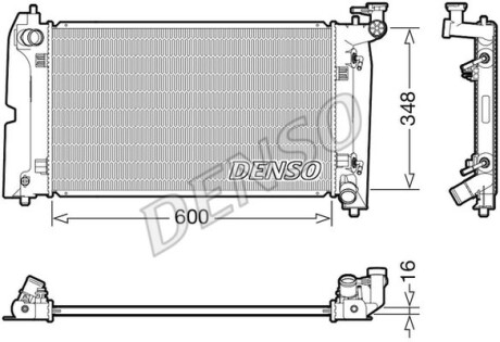 Радиатор охлаждения двигателя DENSO DRM50111