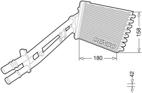 Радиатор отопителя салона DENSO DRR09043