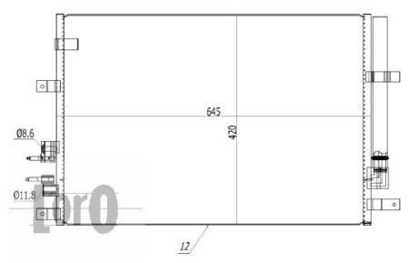 Радиатор кондиционера (Конденсатор) DEPO 002-016-0002