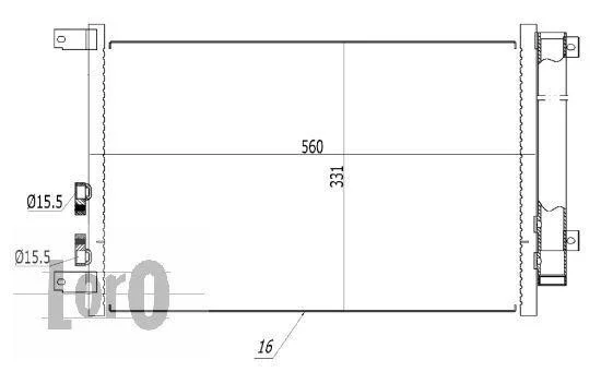 Радиатор кондиционера (Конденсатор) DEPO 002-016-0005 (фото 1)