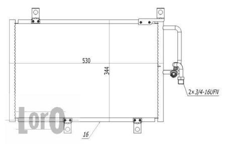 Радиатор кондиционера (Конденсатор) DEPO 002-016-0006
