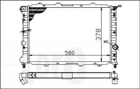 Радиатор охлаждения двигателя DEPO 002-017-0001