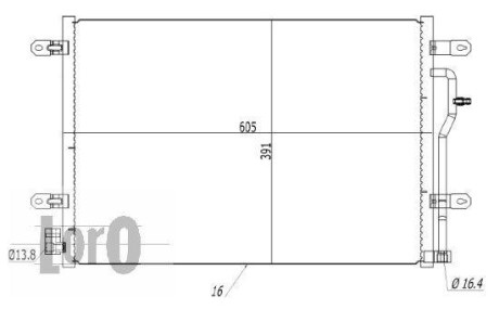 Радиатор кондиционера (Конденсатор) DEPO 003-016-0008