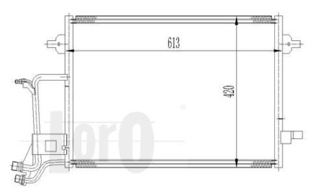 Радиатор кондиционера (Конденсатор) DEPO 003-016-0009