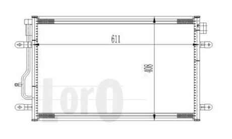 Радиатор кондиционера (Конденсатор) DEPO 003-016-0012