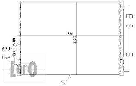 Радиатор кондиционера (Конденсатор) DEPO 004-016-0004