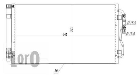 Радиатор кондиционера (Конденсатор) DEPO 004-016-0024