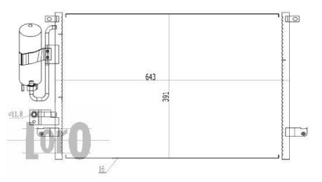 Радиатор кондиционера (Конденсатор) DEPO 007-016-0006