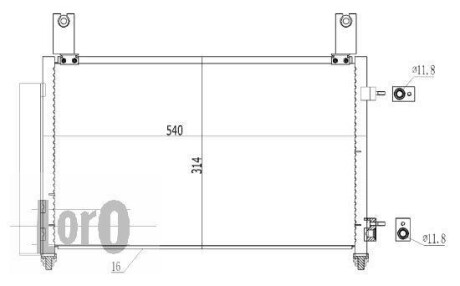 Радиатор кондиционера (Конденсатор) DEPO 007-016-0007