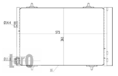 Радиатор кондиционера (Конденсатор) DEPO 009-016-0001