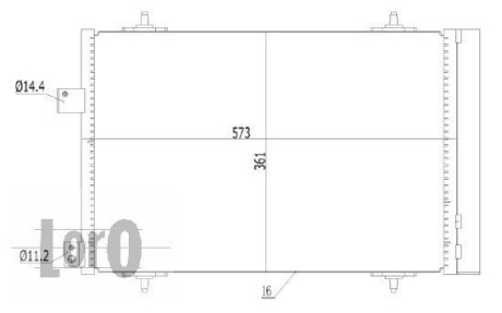 Радиатор кондиционера (Конденсатор) DEPO 009-016-0003