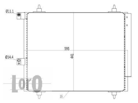 Радиатор кондиционера (Конденсатор) DEPO 009-016-0025