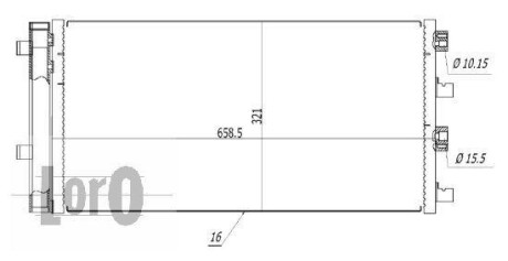 Радиатор кондиционера (Конденсатор) DEPO 010-016-0003
