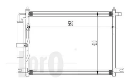 Радиатор кондиционера (Конденсатор) DEPO 011-016-0002