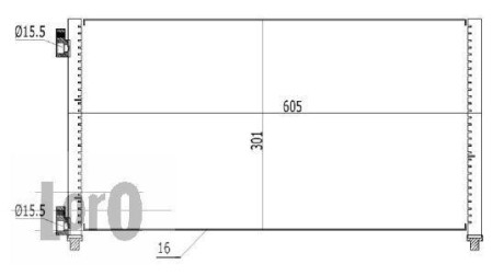 Радиатор кондиционера (Конденсатор) DEPO 016-016-0008