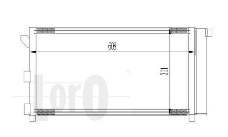 Радиатор кондиционера (Конденсатор) DEPO 016-016-0018